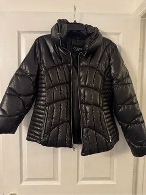 Guess Black Quilted Women's Puffer Jacket